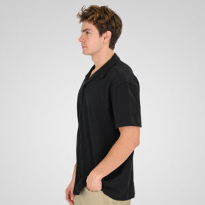 Double Ανδρικό Κοντομάνικο Πουκάμισο 261GS-5186 Black